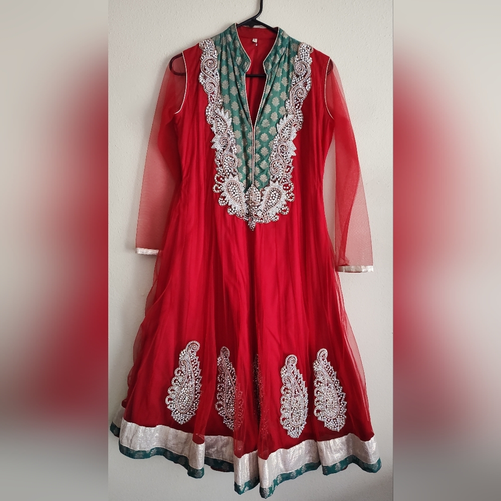 Beaded Red Dress Size M